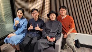 羅家英及謝曉瑩mv拍攝合照